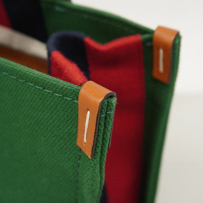 Gucci Tote Interlocking Canvas Green Brown Silver 2-Way — view 7
