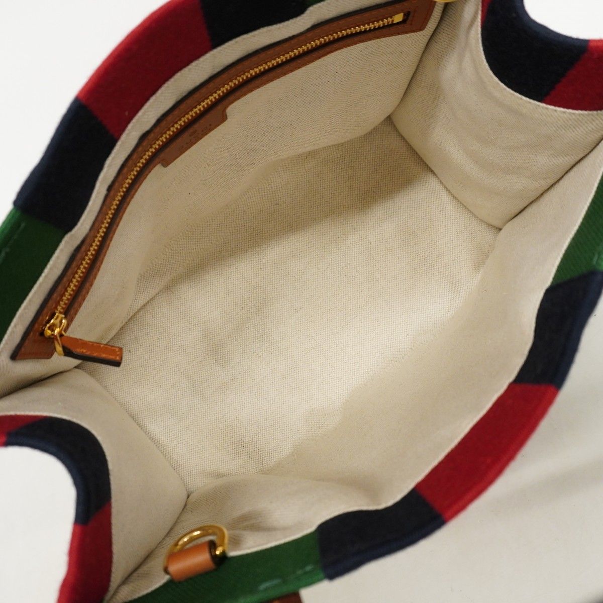 Gucci Tote Interlocking Canvas Green Brown Silver 2-Way — view 4