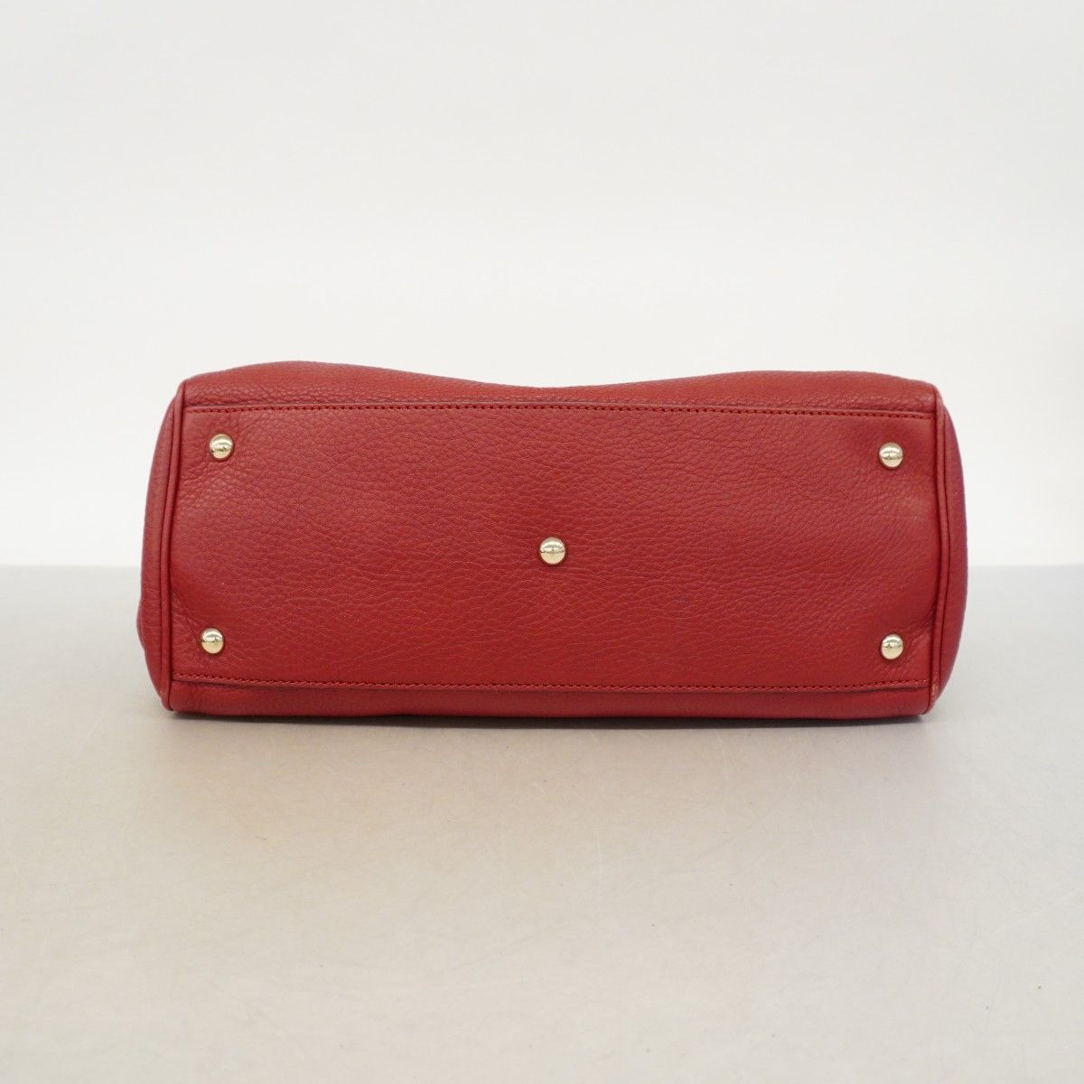Gucci Handbag Bamboo Leather Red Gold 2-Way Bag — view 3
