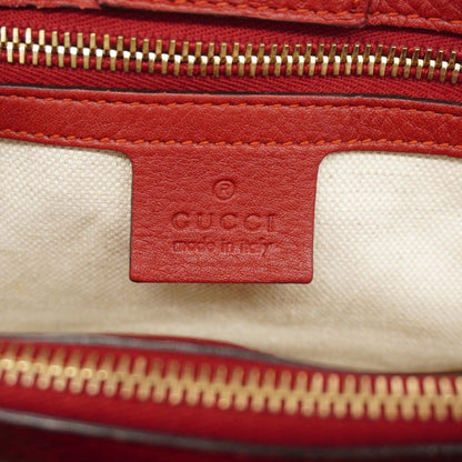 Gucci Handbag Bamboo Leather Red Gold 2-Way Bag — view 5