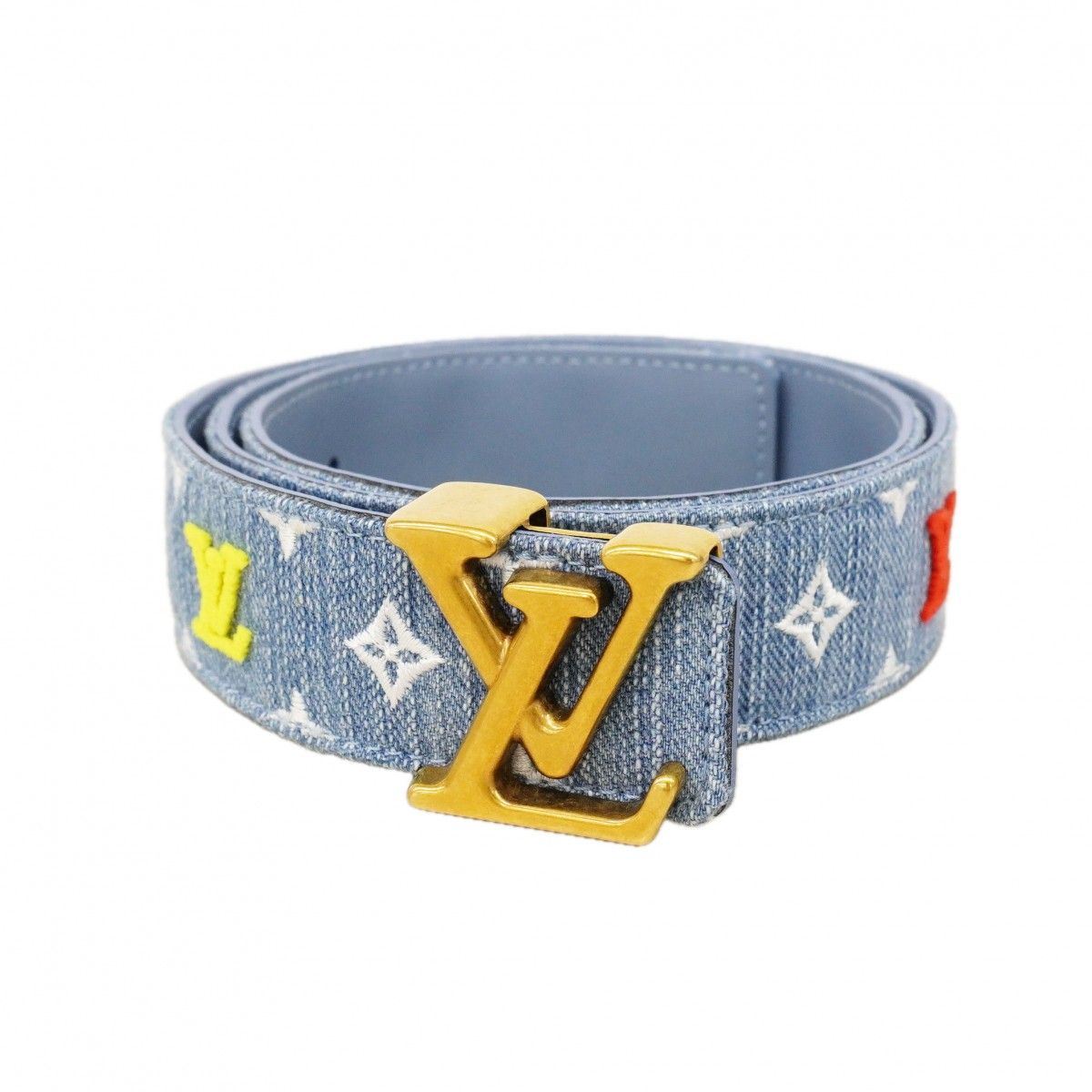 Louis Vuitton Belt Monogram Denim Ceinture LV New Wave Blue