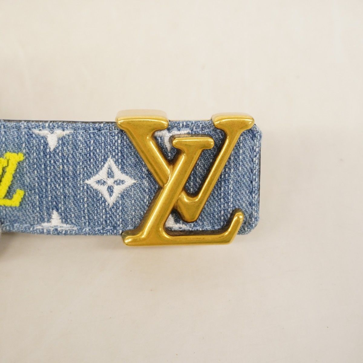 Louis Vuitton Belt Monogram Denim Ceinture LV New Wave Blue — view 6