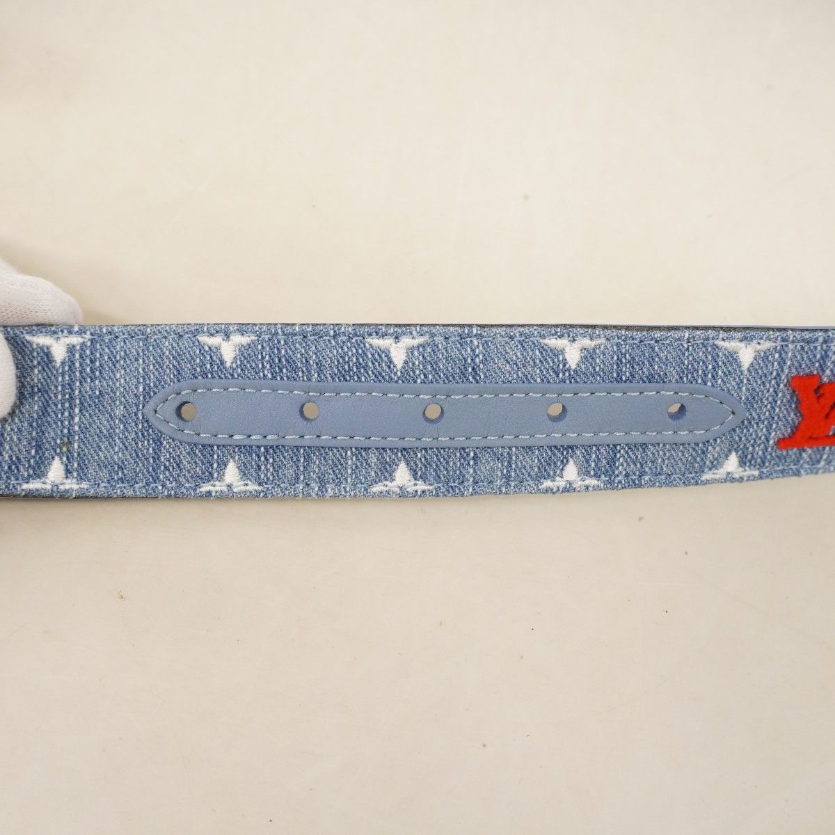Louis Vuitton Belt Monogram Denim Ceinture LV New Wave Blue — view 4