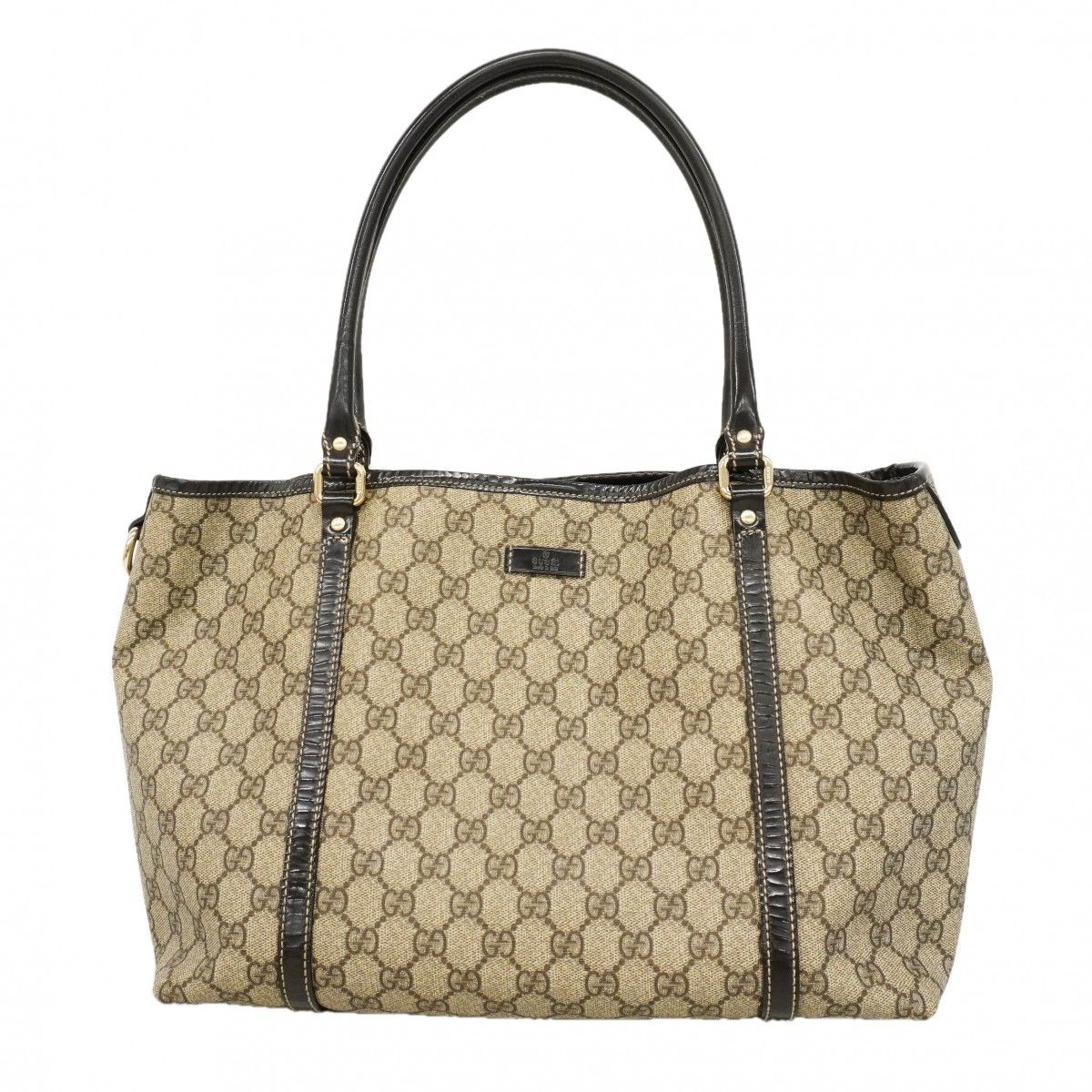 Gucci Tote GG Supreme Brown Gold