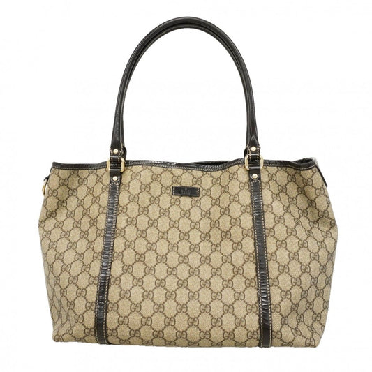 Gucci Tote GG Supreme Brown Gold