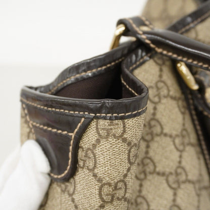 Gucci Tote GG Supreme Brown Gold — view 7