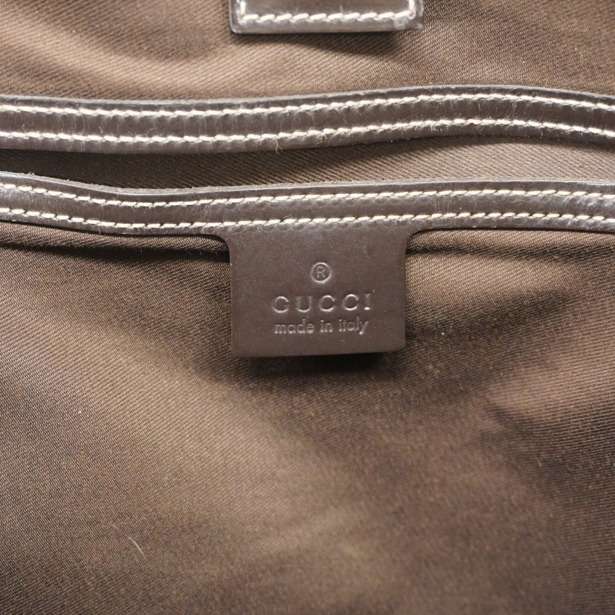 Gucci Tote GG Supreme Brown Gold — view 5