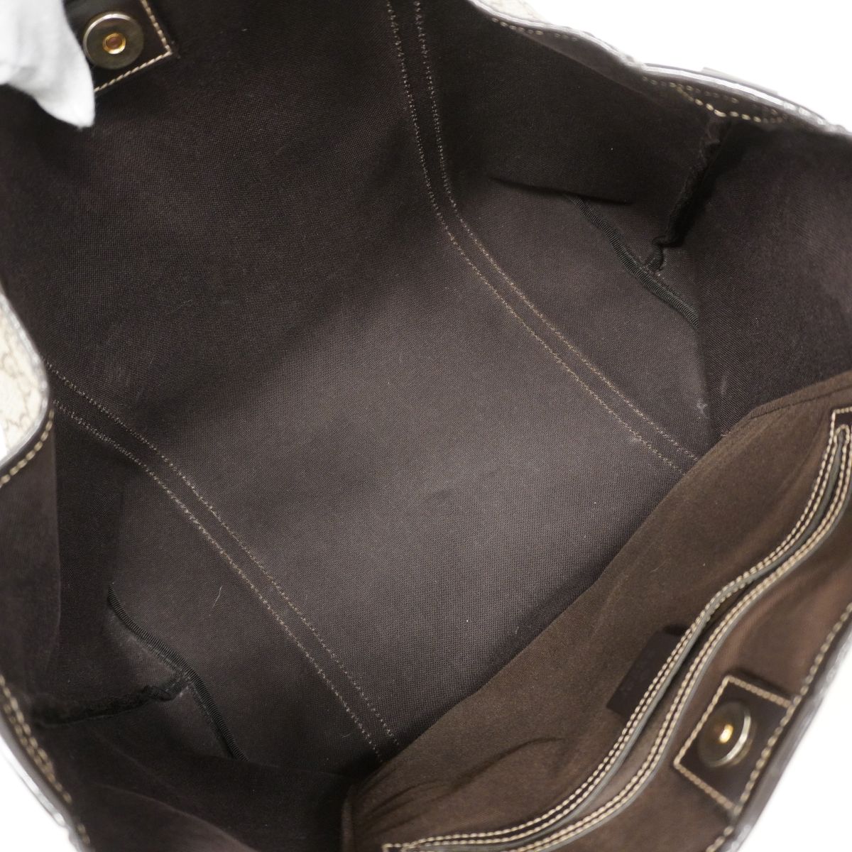 Gucci Tote GG Supreme Brown Gold — view 4