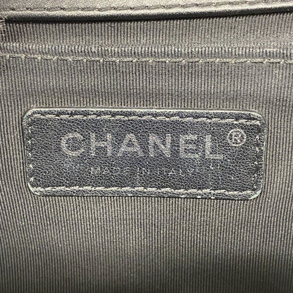 Chanel Shoulder Bag Lambskin Black Green Silver — view 5