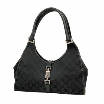 Gucci Handbag GG Canvas Jackie Black Silver