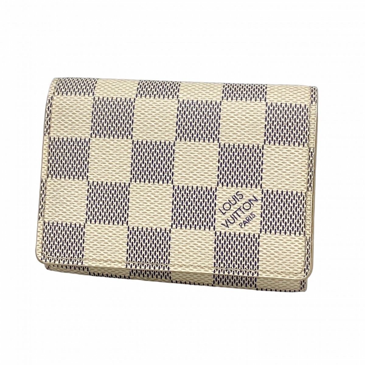 Louis Vuitton Card Case Damier Azur Business Holder White