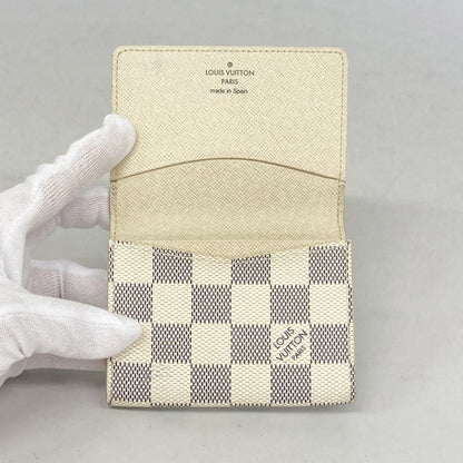 Louis Vuitton Card Case Damier Azur Business Holder White — view 3