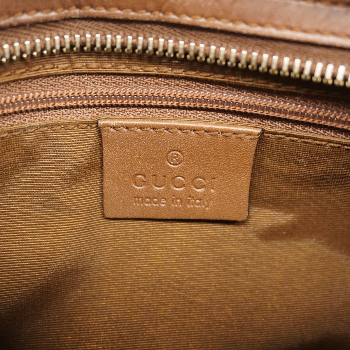 Gucci Handbag 001 Canvas Leather Brown Gold — view 5