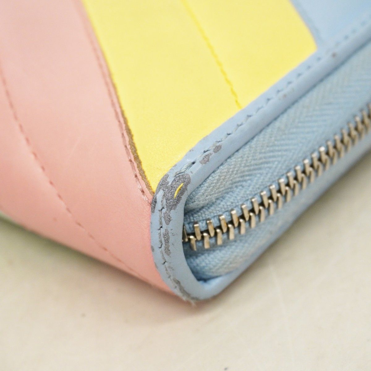 Gucci Wallet GG Marmont Leather Blue Multicolor Silver — view 5