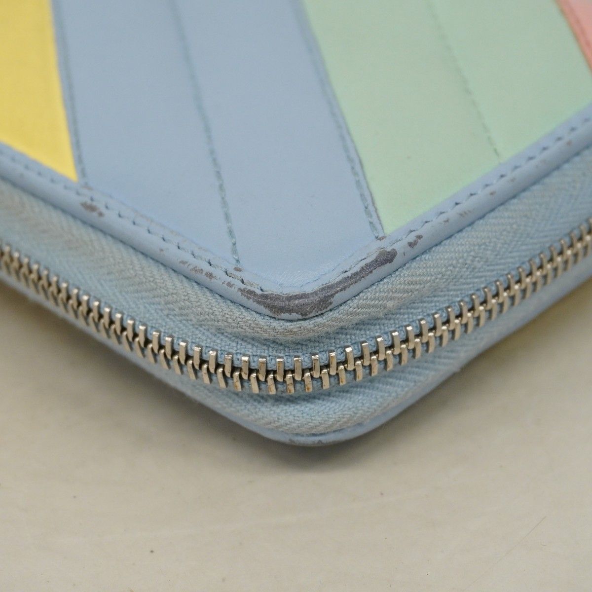 Gucci Wallet GG Marmont Leather Blue Multicolor Silver — view 6