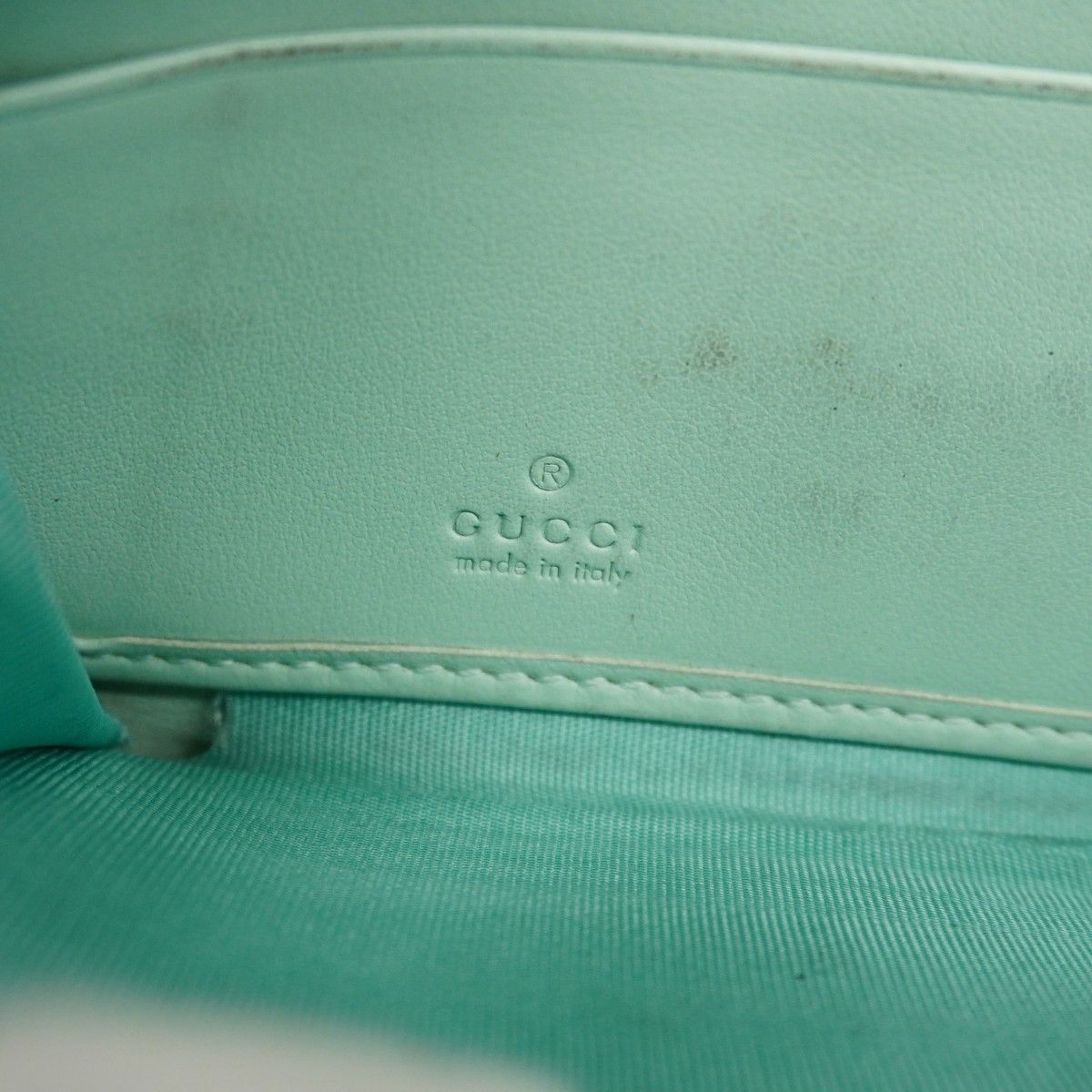 Gucci Wallet GG Marmont Leather Blue Multicolor Silver — view 4