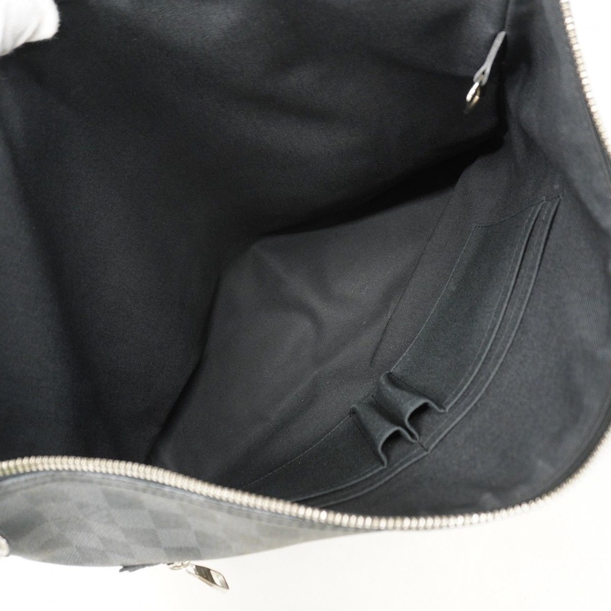 Louis Vuitton Shoulder Bag Damier Graphite Mick GM Black — view 4