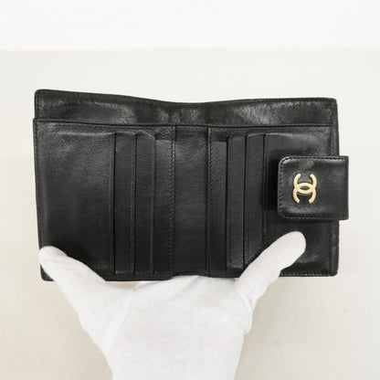 Chanel Wallet Icon Lambskin Black Gold — view 3
