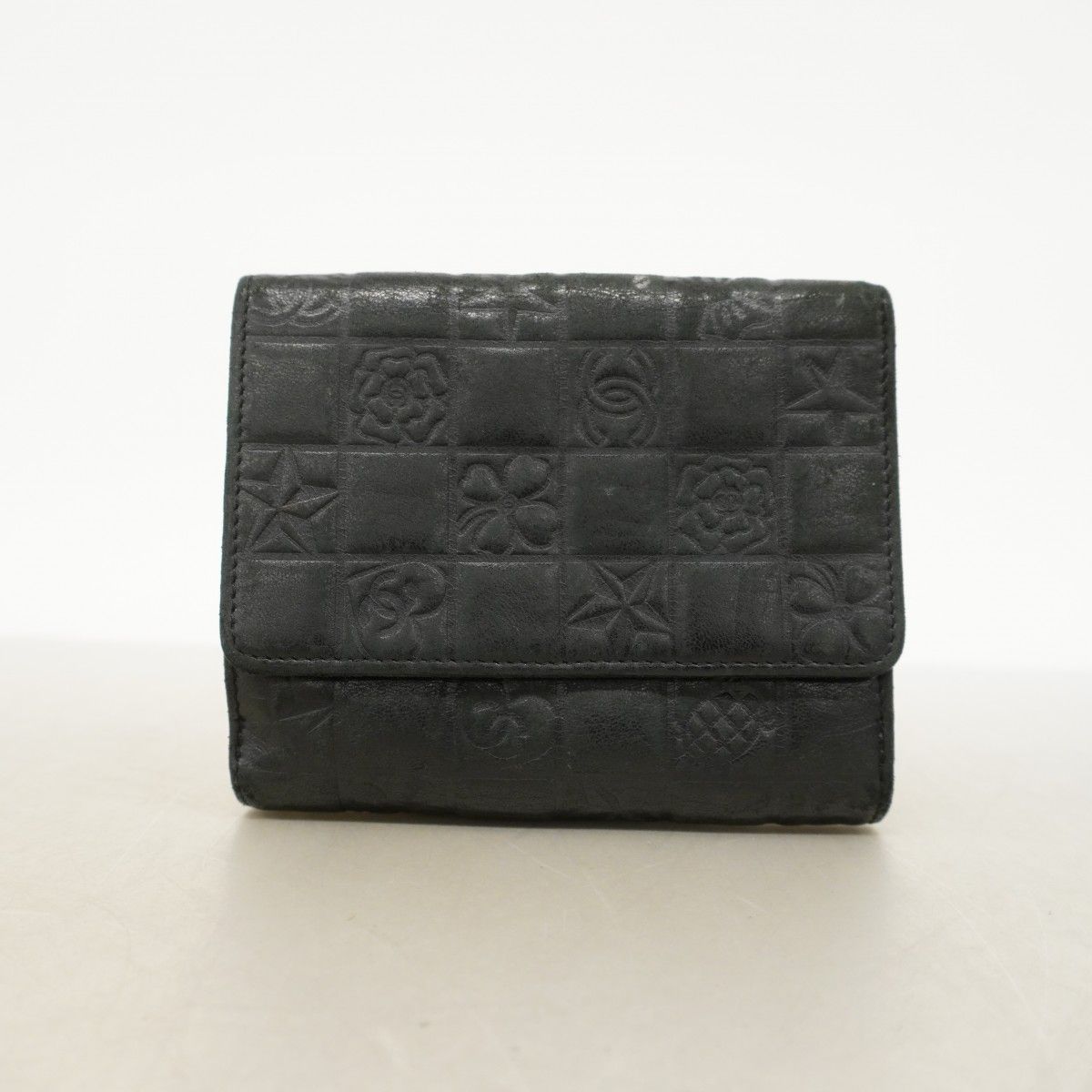 Chanel Wallet Icon Lambskin Black Gold — view 9
