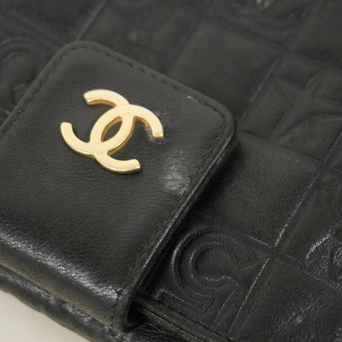Chanel Wallet Icon Lambskin Black Gold — view 5