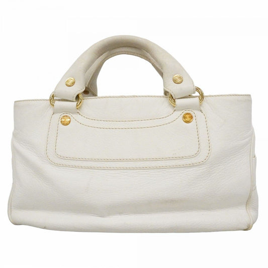 Celine Handbag Boogie Bag Leather White Gold