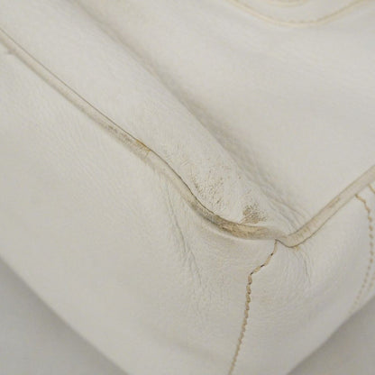 Celine Handbag Boogie Bag Leather White Gold — view 6