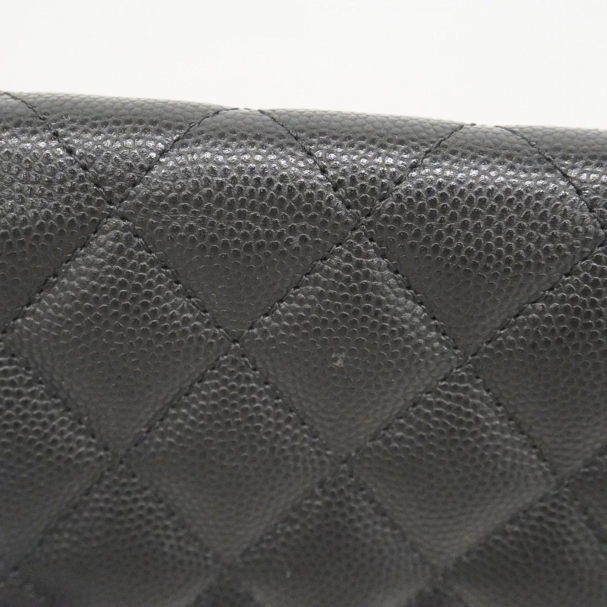 Chanel Card Case 19 Caviar Leather Black Silver — view 5