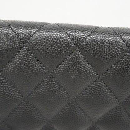 Chanel Card Case 19 Caviar Leather Black Silver — view 5