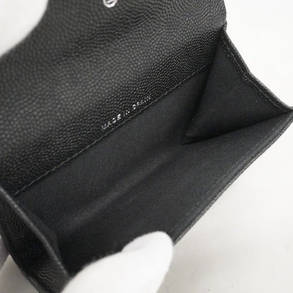 Chanel Card Case 19 Caviar Leather Black Silver — view 3