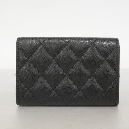 Chanel Card Case 19 Caviar Leather Black Silver — view 7