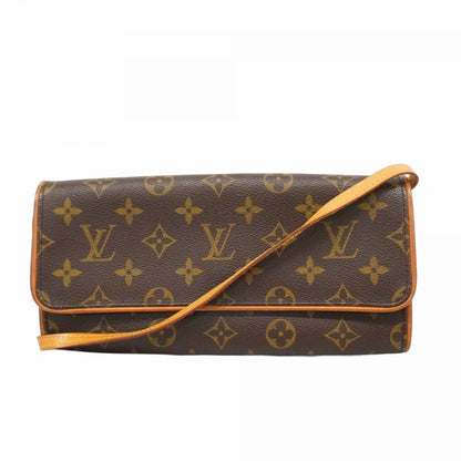 Louis Vuitton Shoulder Bag Monogram Pochette Twin GM Brown