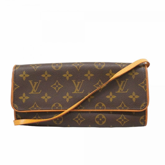 Louis Vuitton Shoulder Bag Monogram Pochette Twin GM Brown