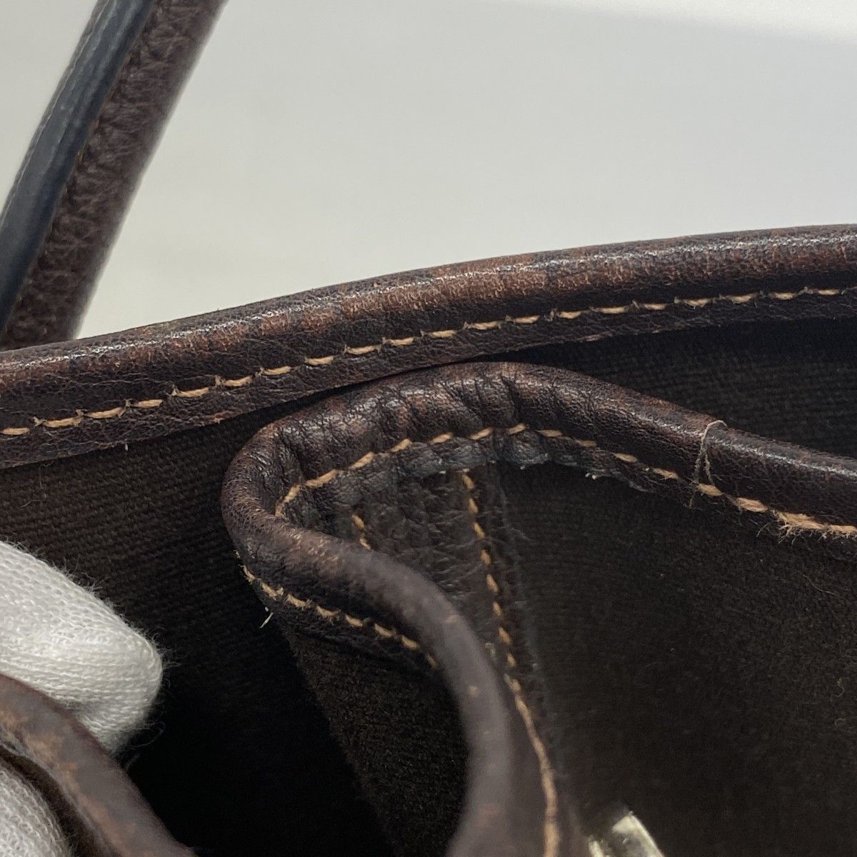Hermes Tote Garden Party PM Toile Officier Brown Silver — view 7