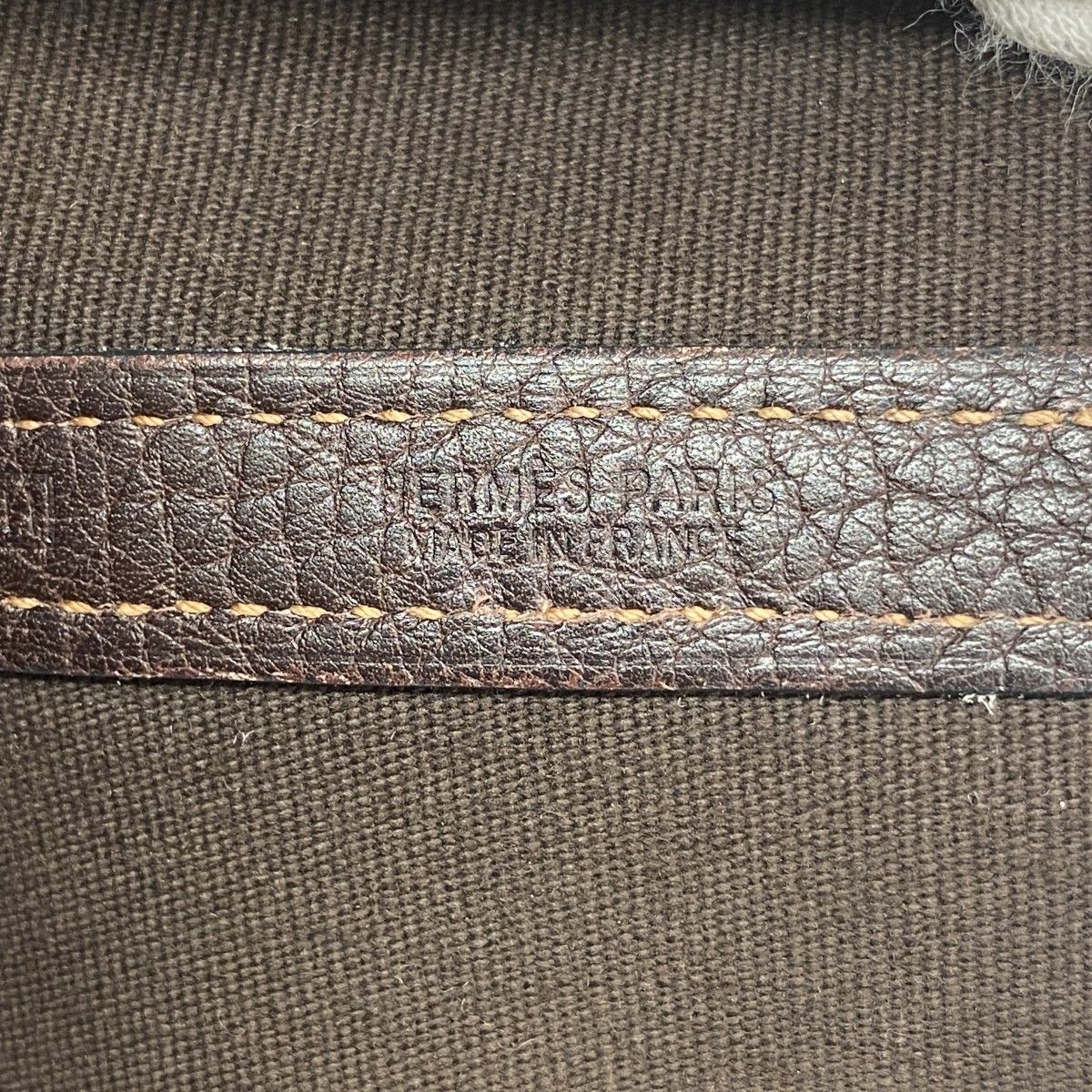 Hermes Tote Garden Party PM Toile Officier Brown Silver — view 5