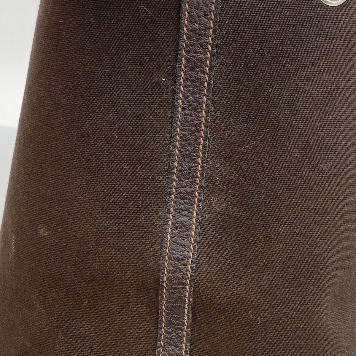 Hermes Tote Garden Party PM Toile Officier Brown Silver — view 9