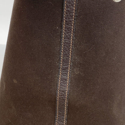 Hermes Tote Garden Party PM Toile Officier Brown Silver — view 9