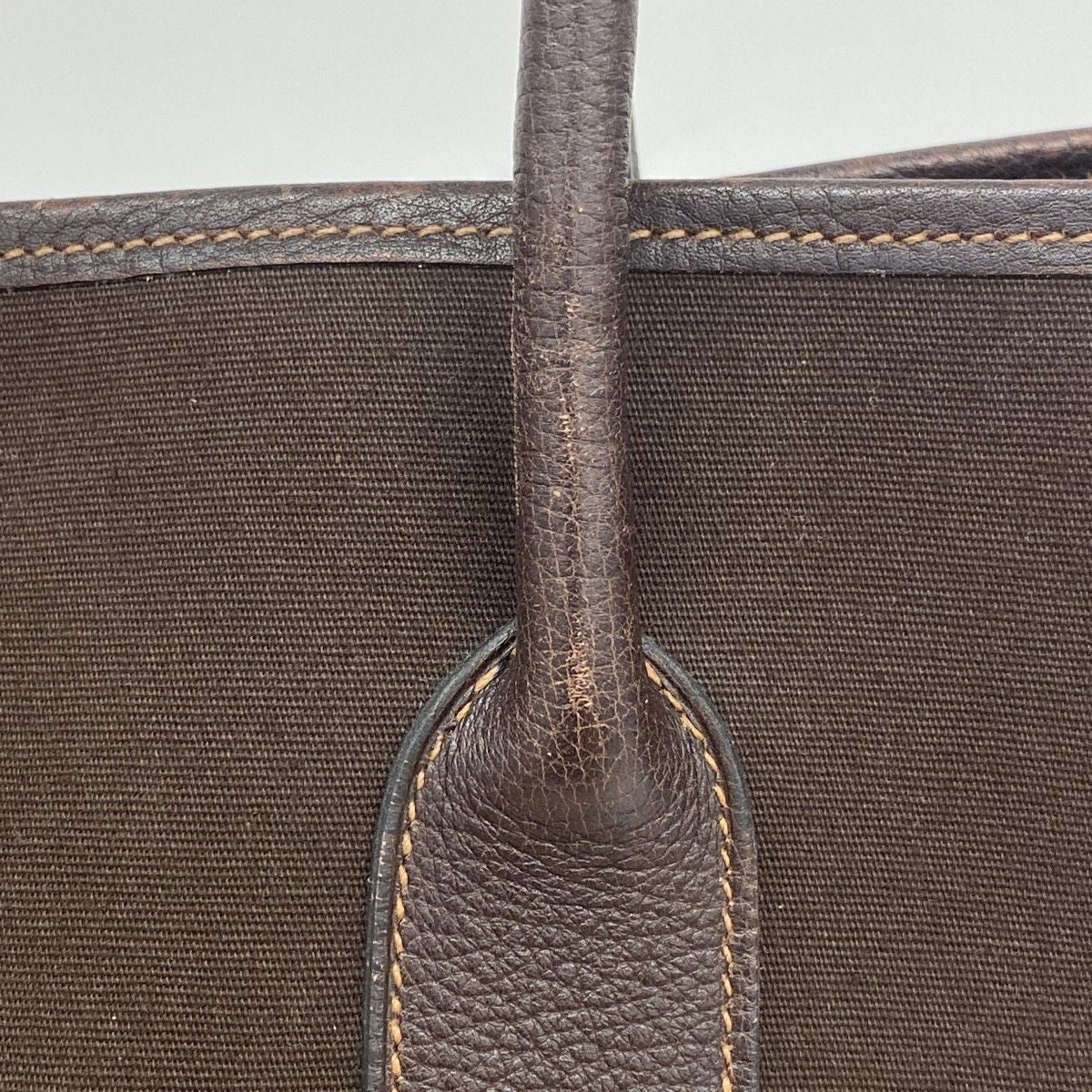 Hermes Tote Garden Party PM Toile Officier Brown Silver — view 8