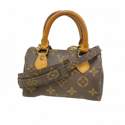 Louis Vuitton Handbag Monogram Mini Speedy Brown 2-Way Bag