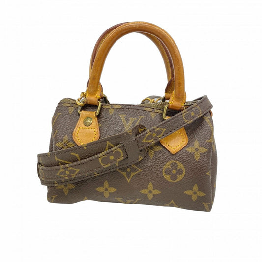 Louis Vuitton Handbag Monogram Mini Speedy Brown 2-Way Bag