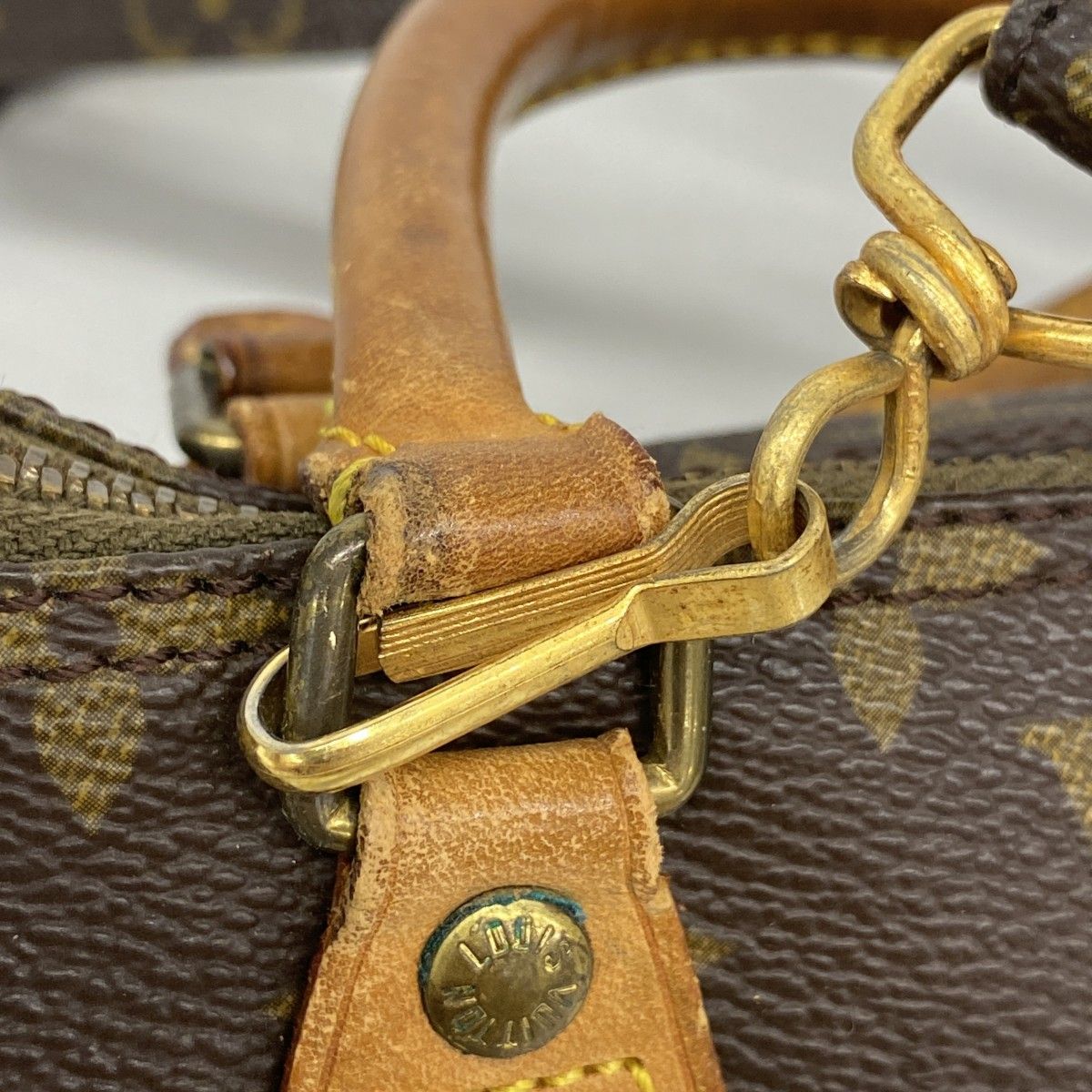Louis Vuitton Handbag Monogram Mini Speedy Brown 2-Way Bag — view 7
