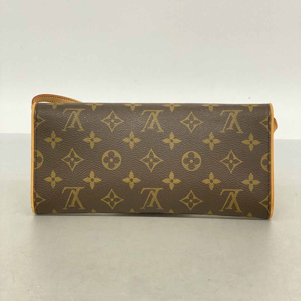 Louis Vuitton Shoulder Bag Monogram Pochette Twin GM Brown — view 9