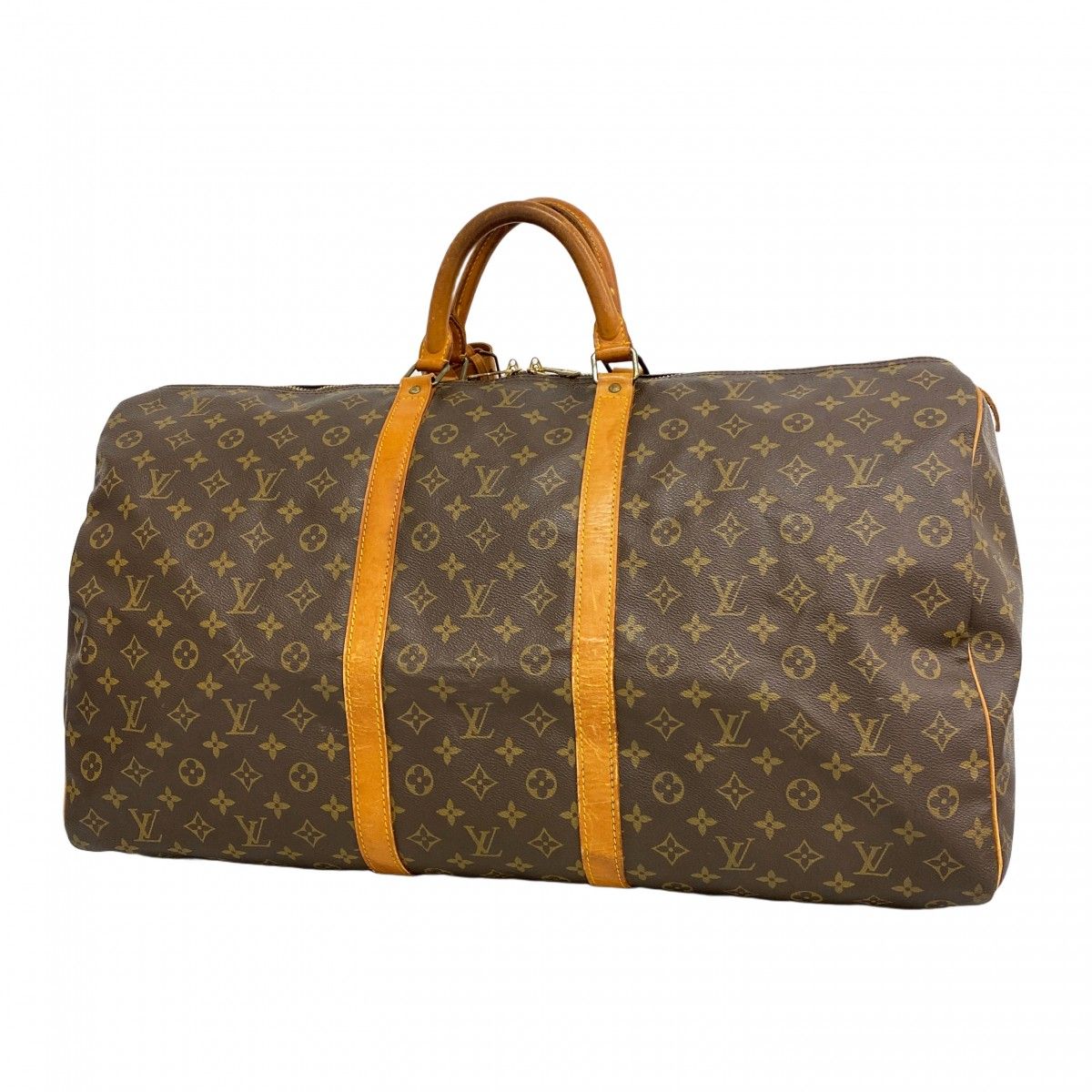 Louis Vuitton Boston Bag Monogram Keepall 60 Brown
