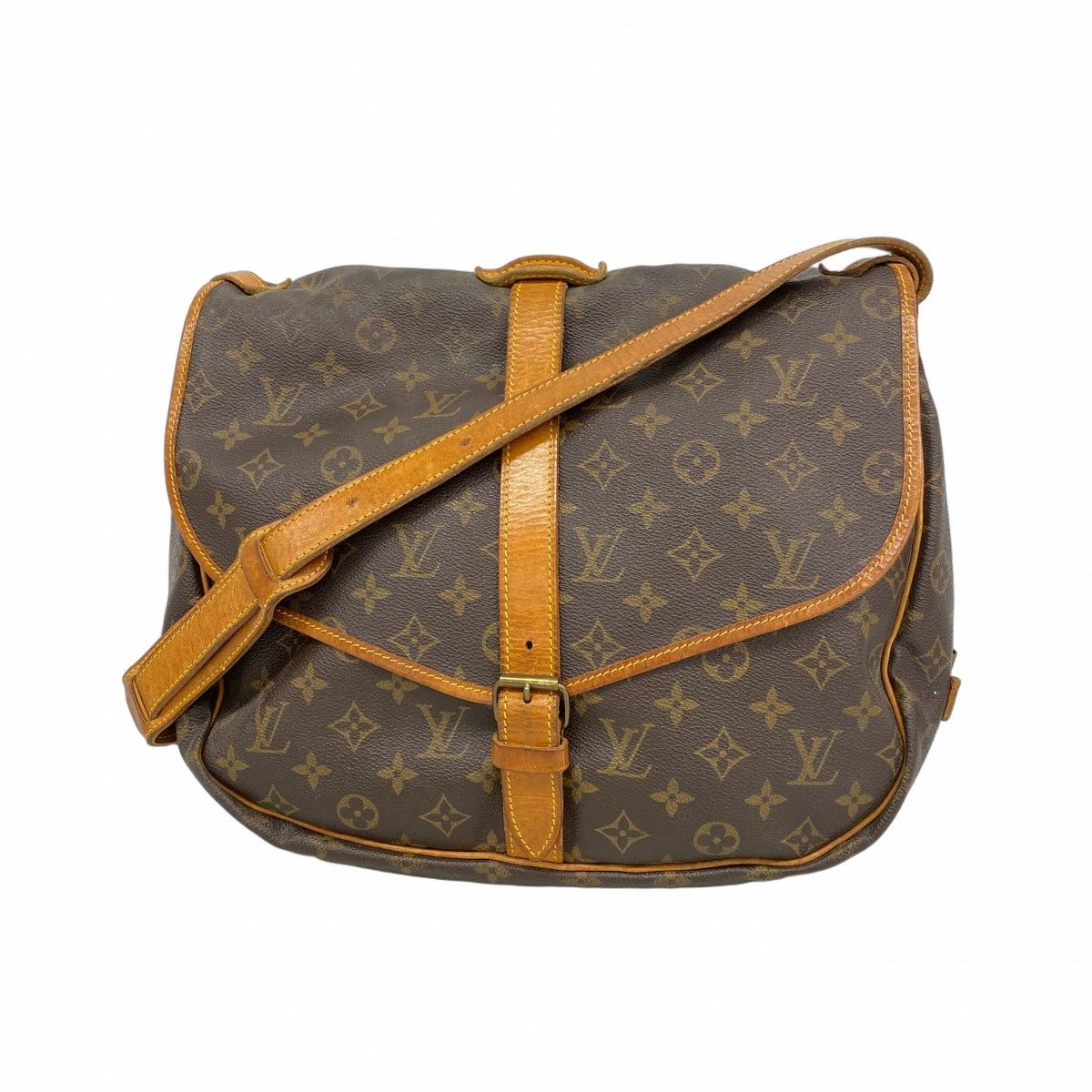 Louis Vuitton Shoulder Bag Monogram Saumur 35 Brown