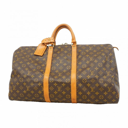 Louis Vuitton Boston Bag Monogram Keepall 55 Brown