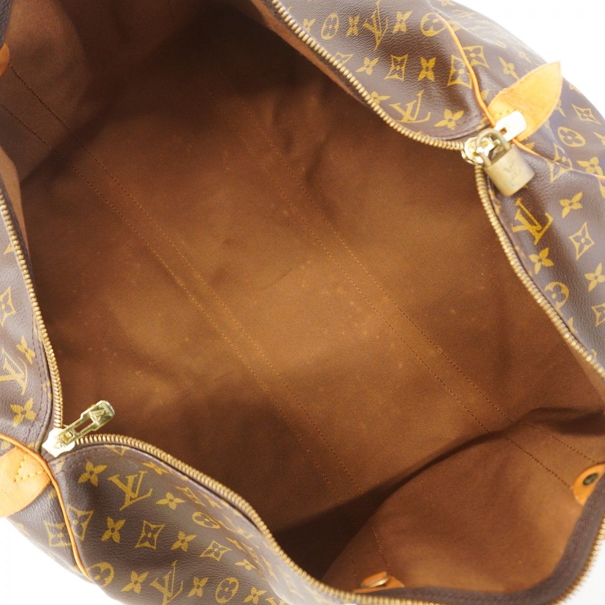 Louis Vuitton Boston Bag Monogram Keepall 55 Brown — view 4
