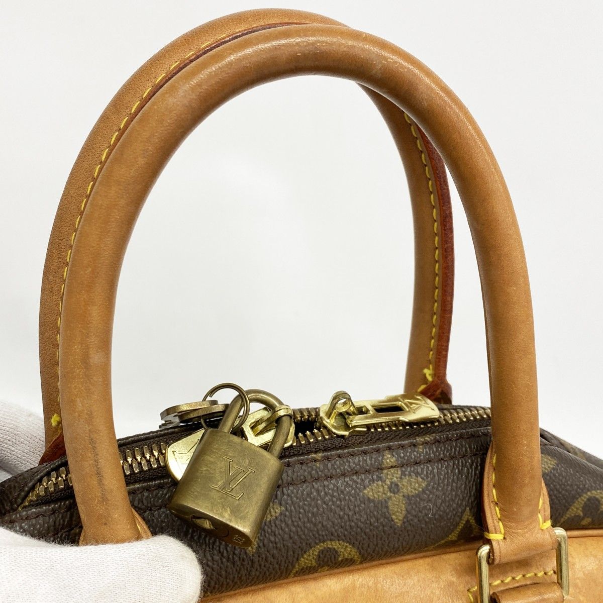 Louis Vuitton Handbag Monogram Deauville Brown — view 6