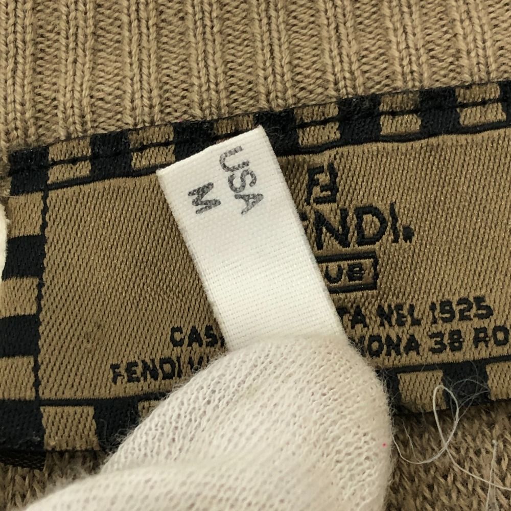 Fendi Sweater Zucca Pecan FF Logo Cotton Beige — view 6