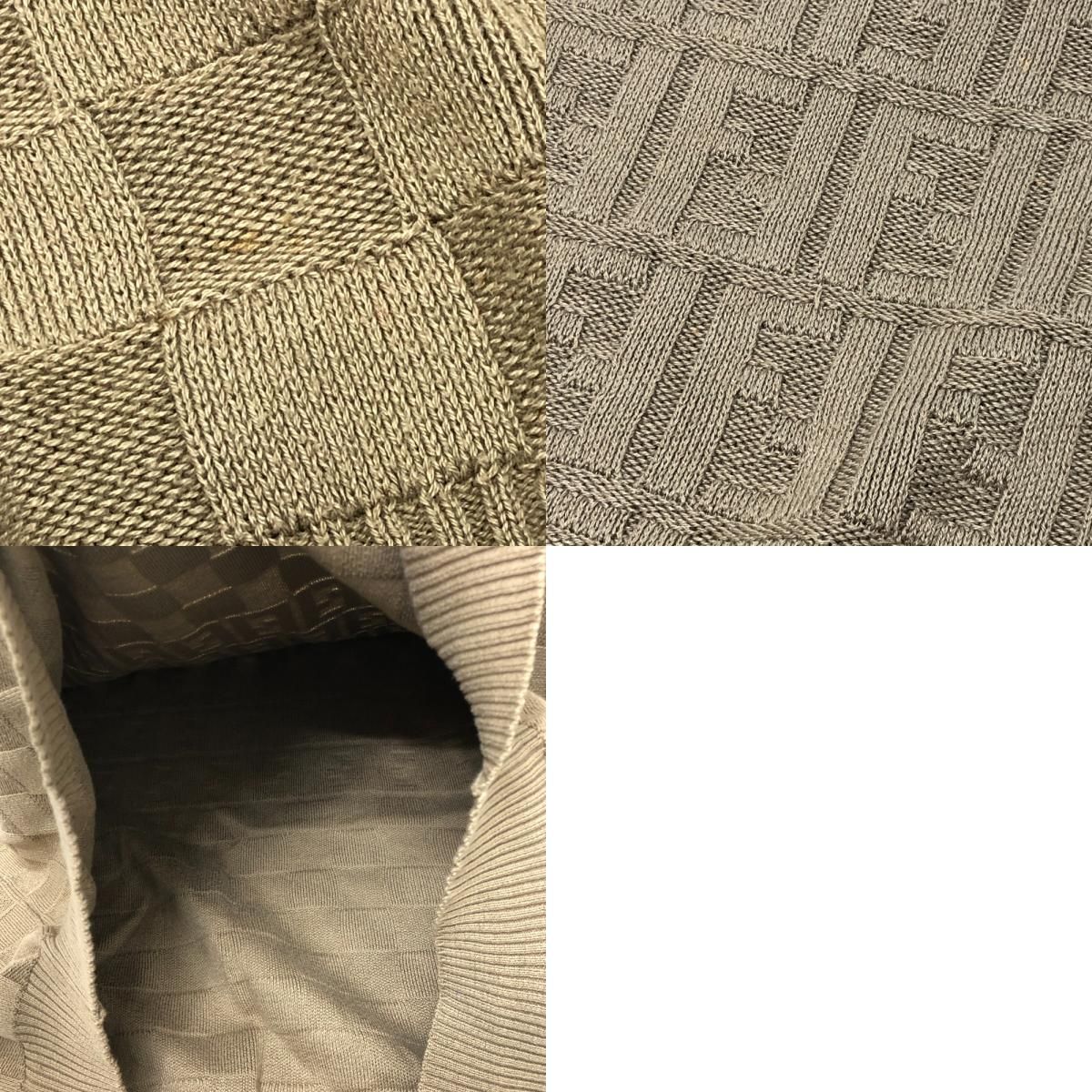 Fendi Sweater Zucca Pecan FF Logo Cotton Beige — view 9