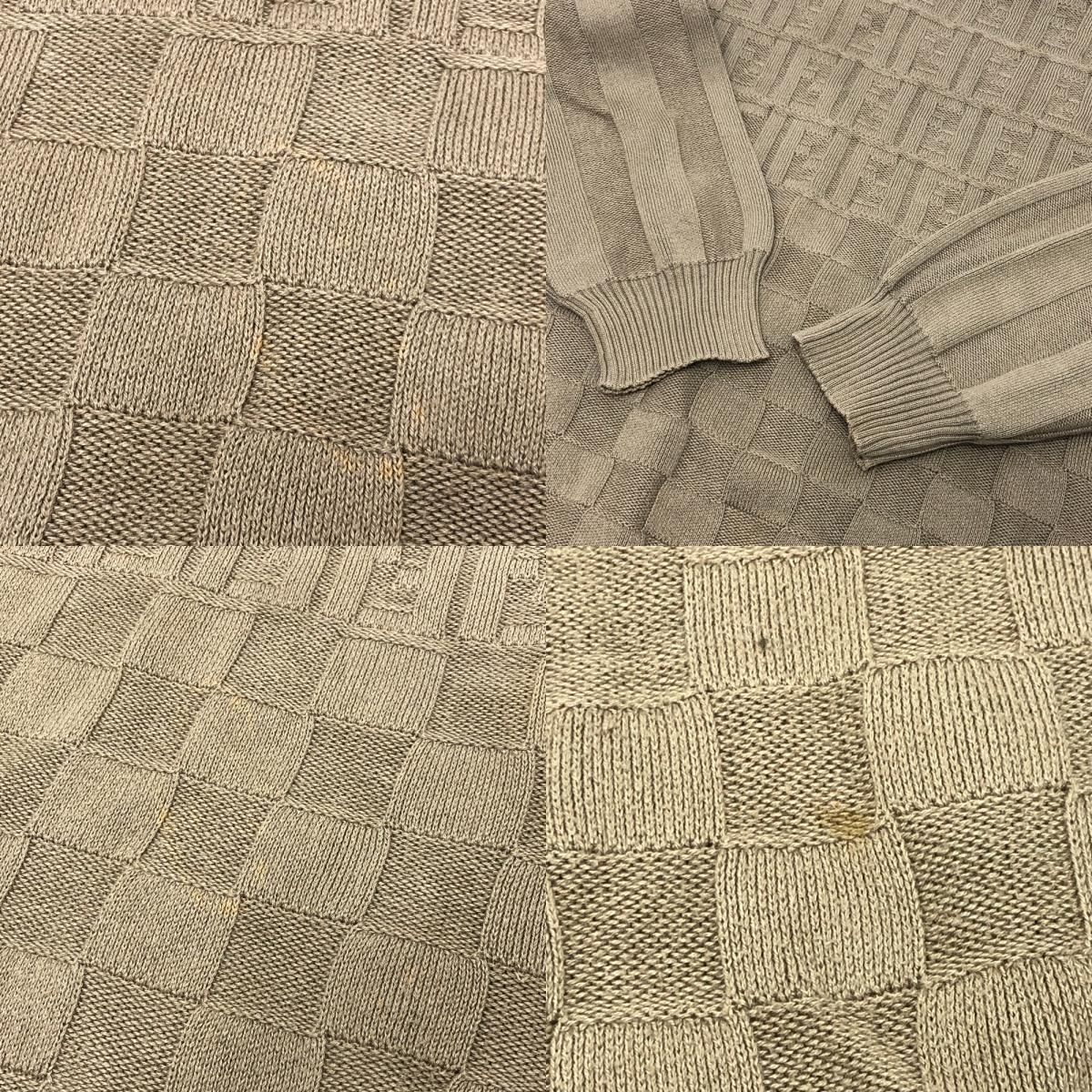 Fendi Sweater Zucca Pecan FF Logo Cotton Beige — view 8