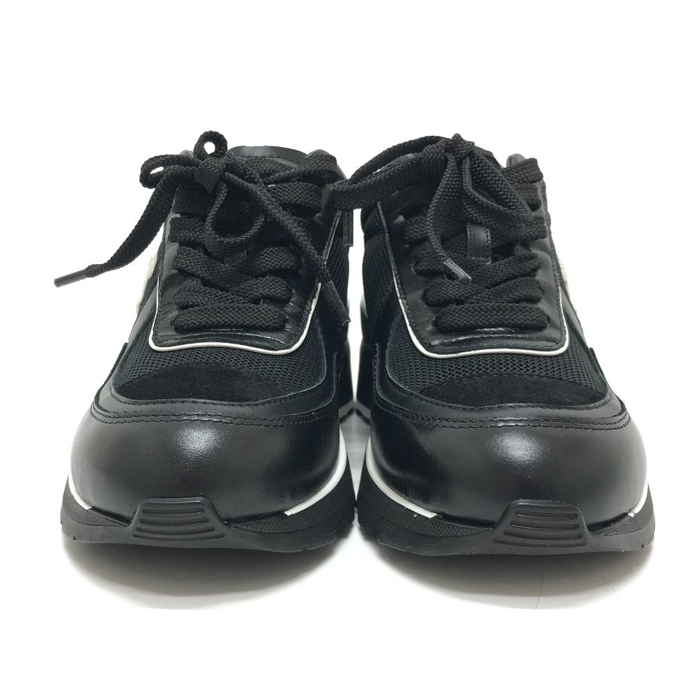 Chanel Sneakers CC Logo Mixed Fiber Shiny Calfskin &Suede Black — view 2